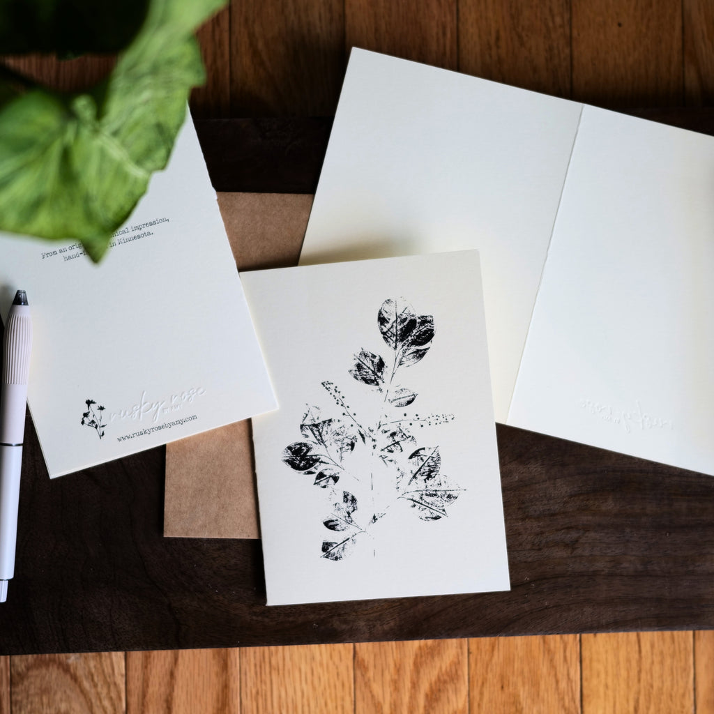 Set of 5 Botanical Greeting Cards | Minimalist Plant Art Prints