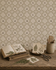 Hazel | Botanical Lattice Taupe