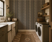 Verona | Vintage Ornamental Stripe Charcoal